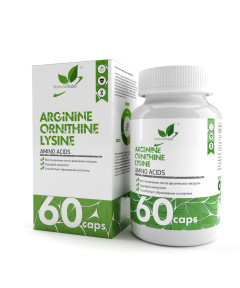 Natural Supp Arginine ornithine lysine 60 caps