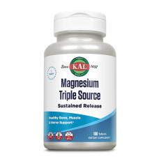 KAL Vitamins Magnesium Triple Source 500mg 100 Tabs